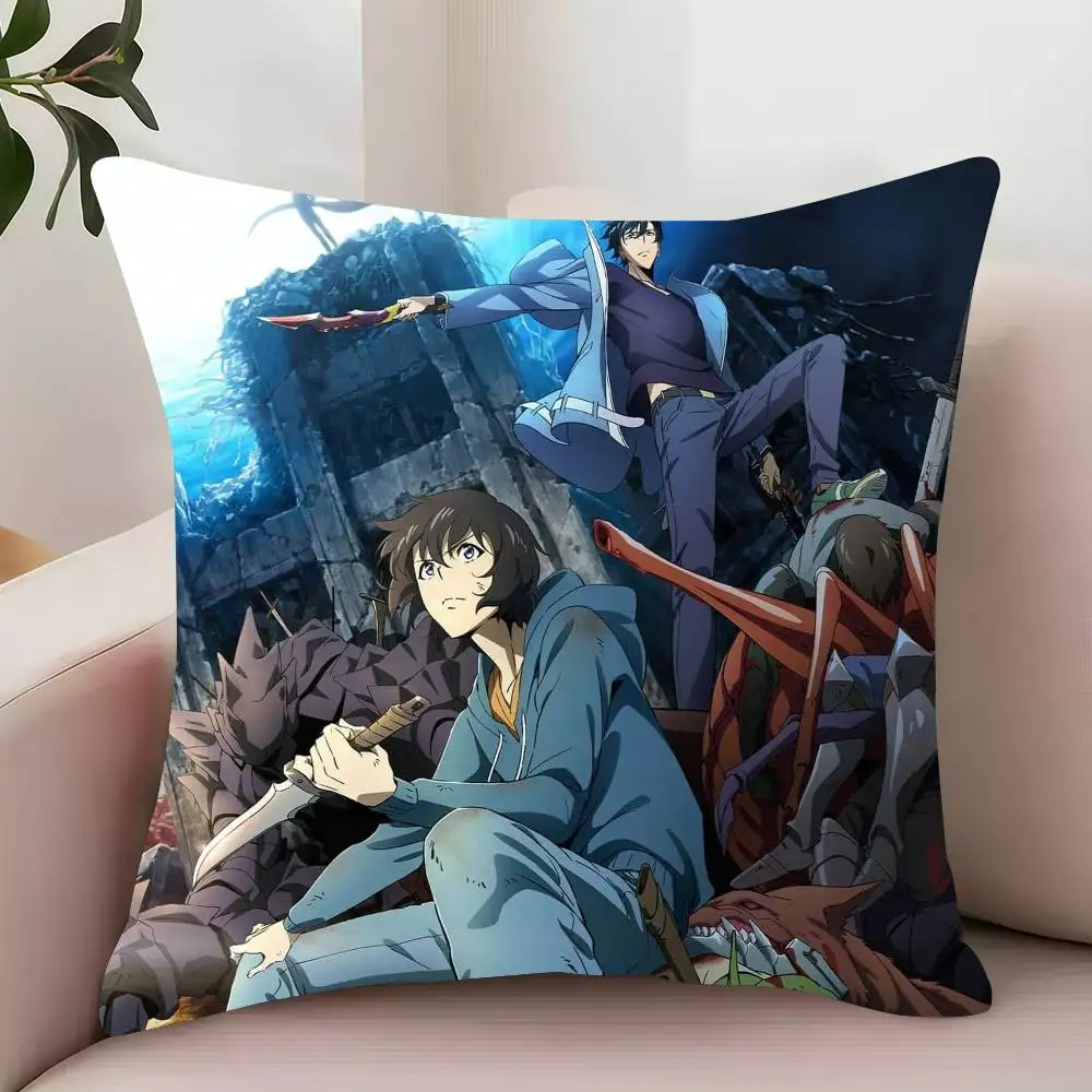 Bilibili S-Solo Anime L-LevelingS 베개 케이스 장식 보호 커버 소파 거실 홈 오피스를위한 편안한 소프트