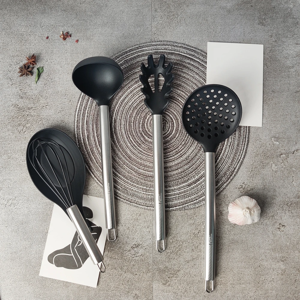 Silicone Cooking Tools Heat Resistant with Stainless Steel Handle 1pc Kitchen Utensil