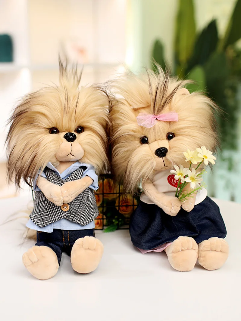 Lifelike Yorkshire Terrier Plush Doll Simulation Stuffed Animal