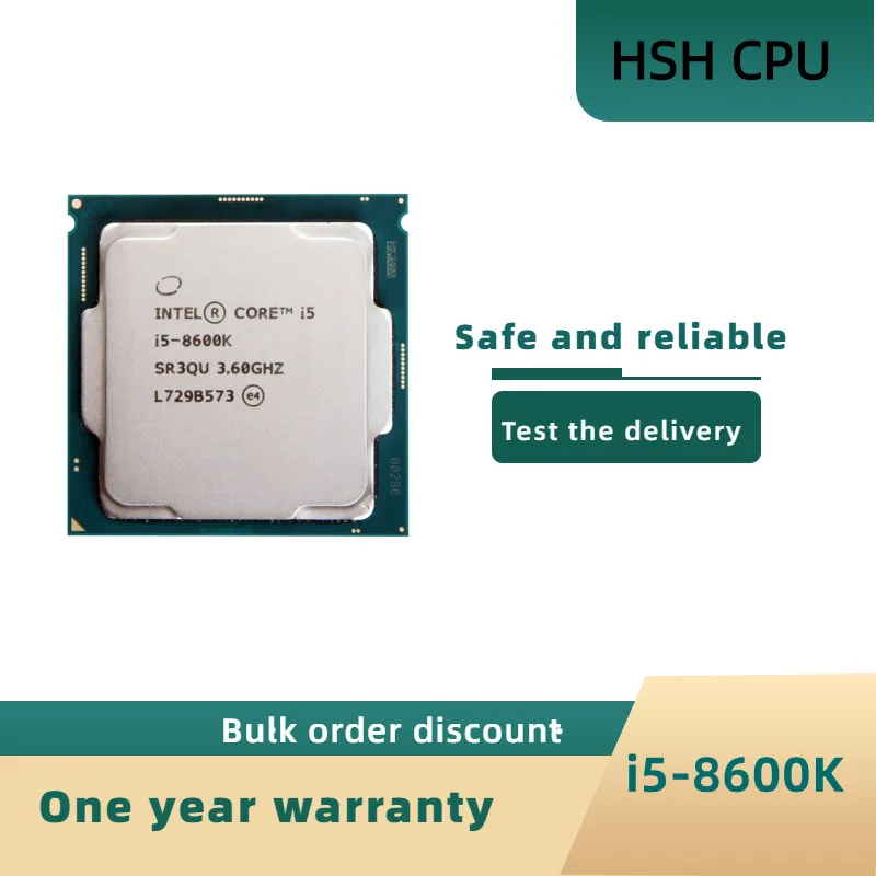 Intel Core i5 8600K 3.6GHz Six-Core Six-Thread CPU Processor 9M