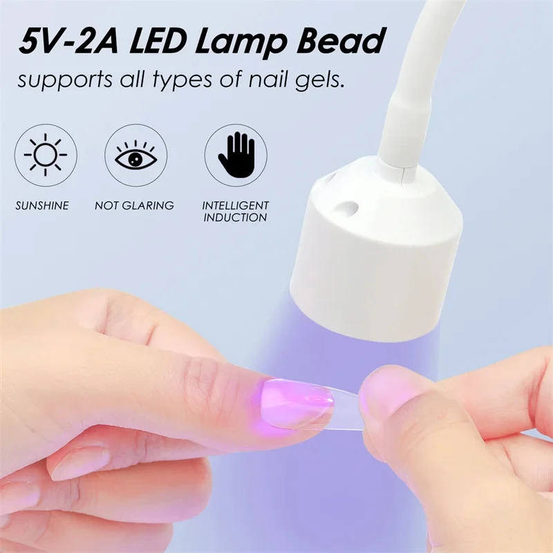 Mini UV LED Nail Curing Lamp Bendable USB Light For Fast Drying Eyelash Extensions Glue Nail Polish Gel Manicure Tool 5 Mini UV LED Nail Curing Lamp Bendable USB Light For Fast Drying Eyelash Extensions Glue Nail Polish Gel Manicure Tool - Image 5
