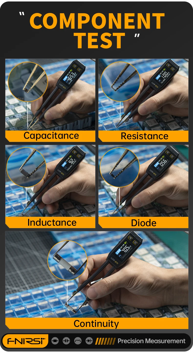LCR-ST1 Intelligent Tweezers, LCR SMD ESR Tester, Resistance, Capacitance, Induc