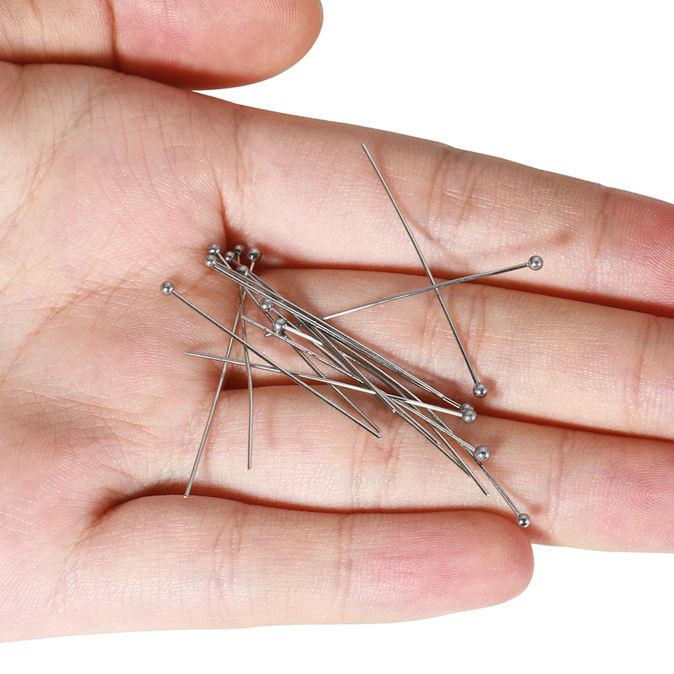 Lot De 50 épingles à Tête Sphérique Pour Bijoux, Pendentifs, Bricolage