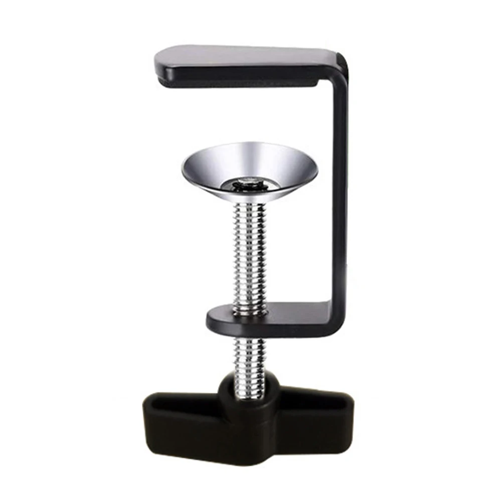 Table Mount Clamp Clamp Home Office Shop C-shaped Design Silicone Pad Stable Metal Base 5cm Height Securely Mount