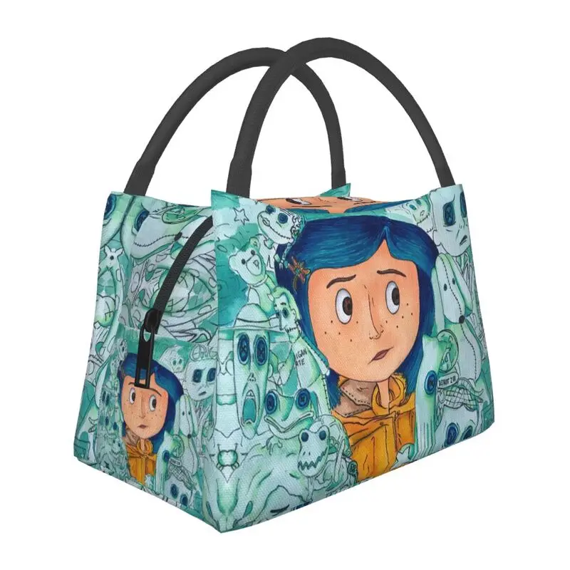 Horror Halloween Movie Coraline Resuable Lunch Box  Thermal Cooler Food Insulated Lunch Bag Office Work Pinic Container coraline