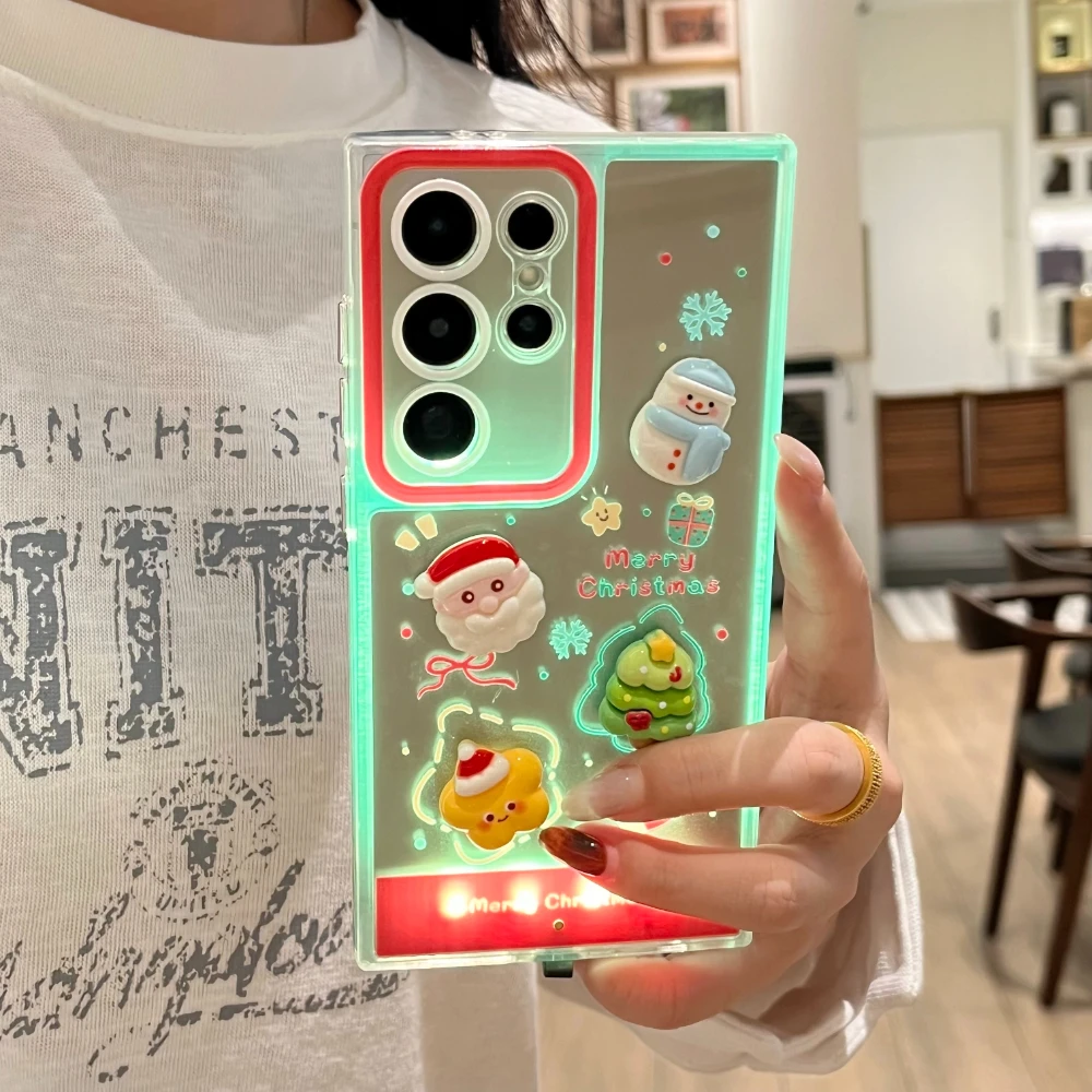 Festive Glow Luminous Call Light-Up Flash Phone Case with Color-Changing Cover