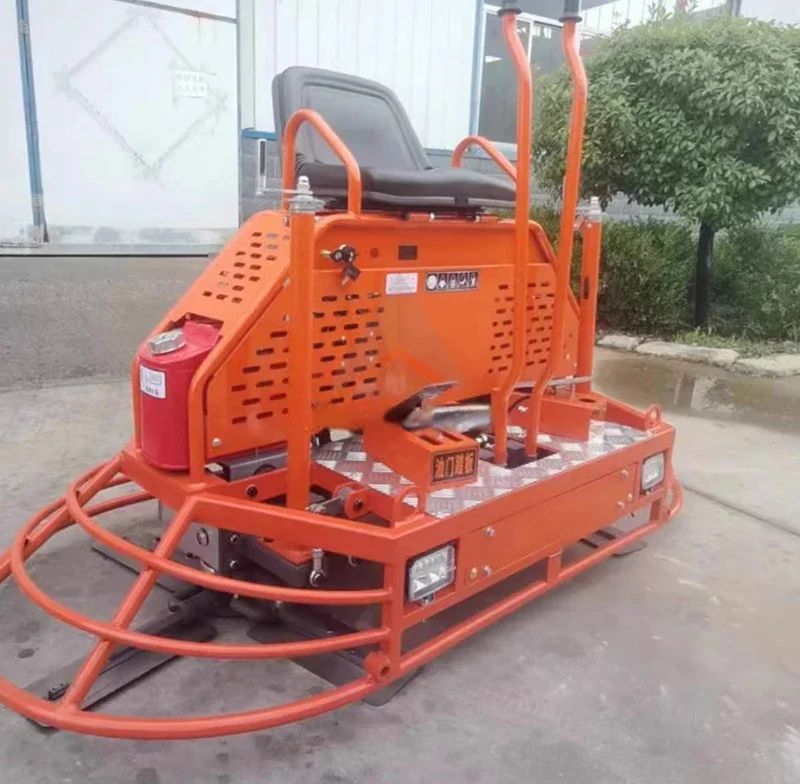 Concrete cement pulping machine comfortable operation type 80 concrete pavement double disc seat driving polisher