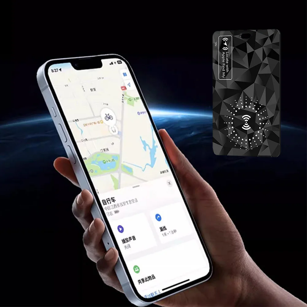 Wireless Charging Tracking Location Wallet Tracker Card Waterproof Work for Apple Find My App Anti-loss Smart Tag Wallet Tracker