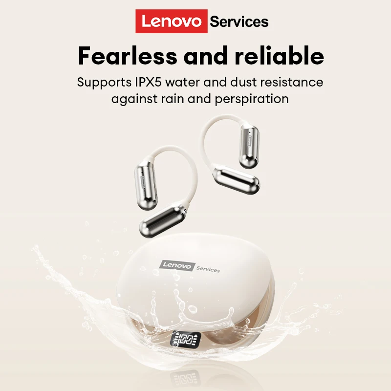 Lenovo Le503 Bone Conduction Hanging Ear Open Wireless Earphone Call Noise Reduction Ultra Long Battery Open Bluetooth Earphones, Alina Gadgets