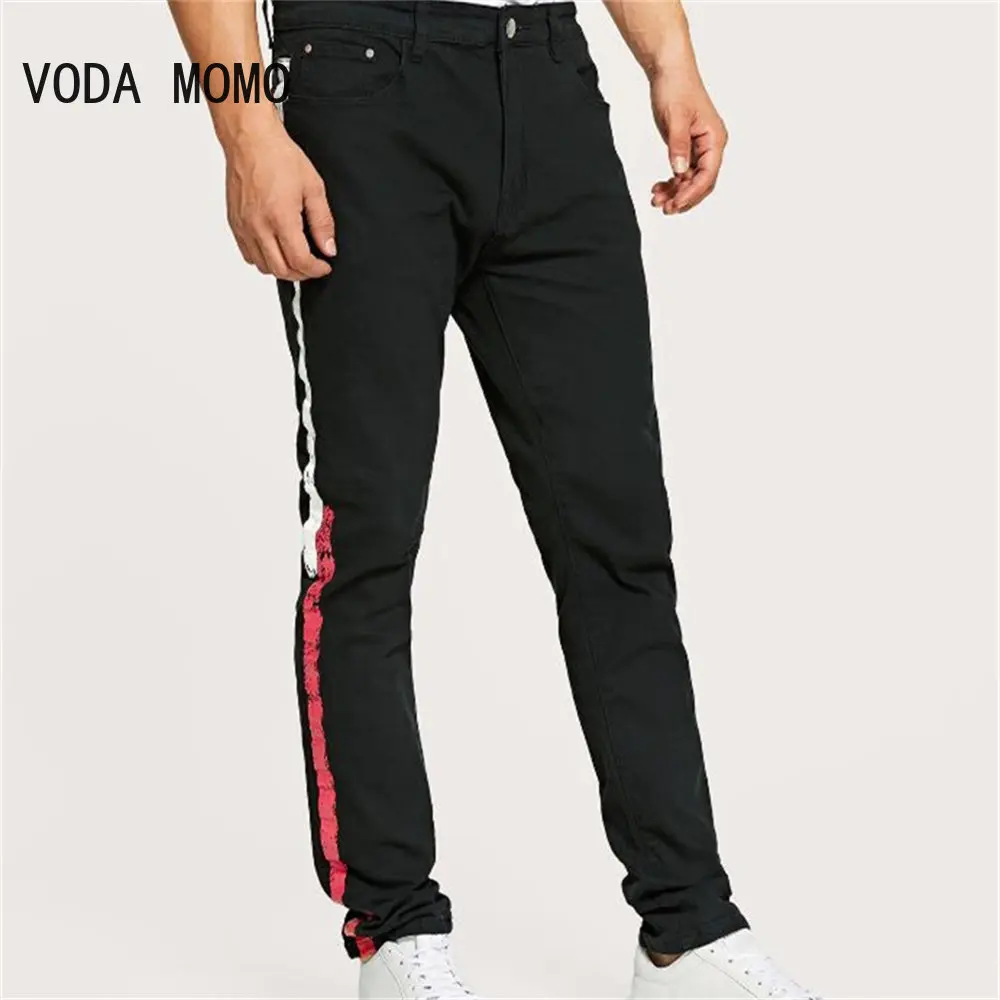 Jeans Jeans Skinny Neri Da Uomo Di Marca Jeans Strappati Elasticizzati Da Uomo Jeans Lunghi Slim Fit Da Uomo Streetwear Jeans Casual