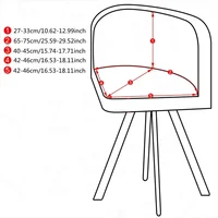 Nordic Triangle Chair Cover Elastic Fully Wrapped Curved Fashion Solid Color Elastic Chair Cover Washable Dining Chair Cover 2