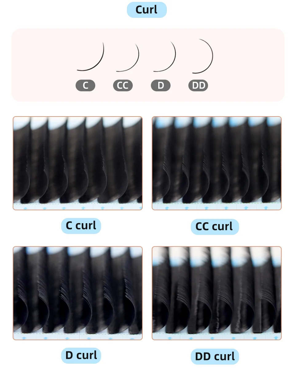 Aguud 5-25mm 16 Reihen Alle Größen Einzelne Wimpernverlängerung B J C D CC Matt Professionelle Weiche und Natürliche Make-up Premium-Wimpern – Detail 5