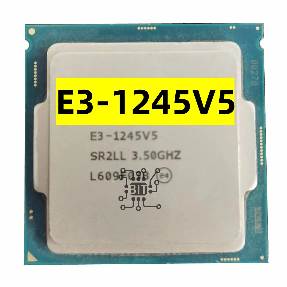 Xeon Computer Cpu Quad Core Processor E31245v5 E3-1245v5 Scrattered Pieces 3.5ghz