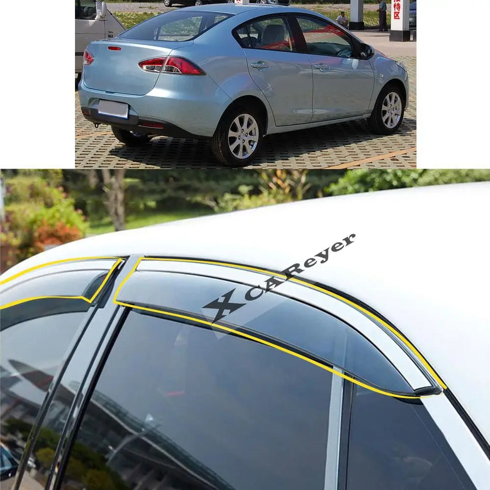 

Стикер для кузова автомобиля MAZDA 2 MAZDA2 Sedan 2008 2009, пластиковое окно, ветровое стекло, козырек от дождя/солнца, запчасти для вентиляции