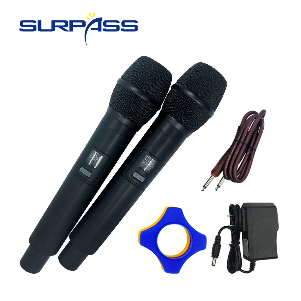 Sasuori Wireless Microphone Handheld Unidirectional Dynamic Voice Amplifier for Karaoke Meeting Ceremony