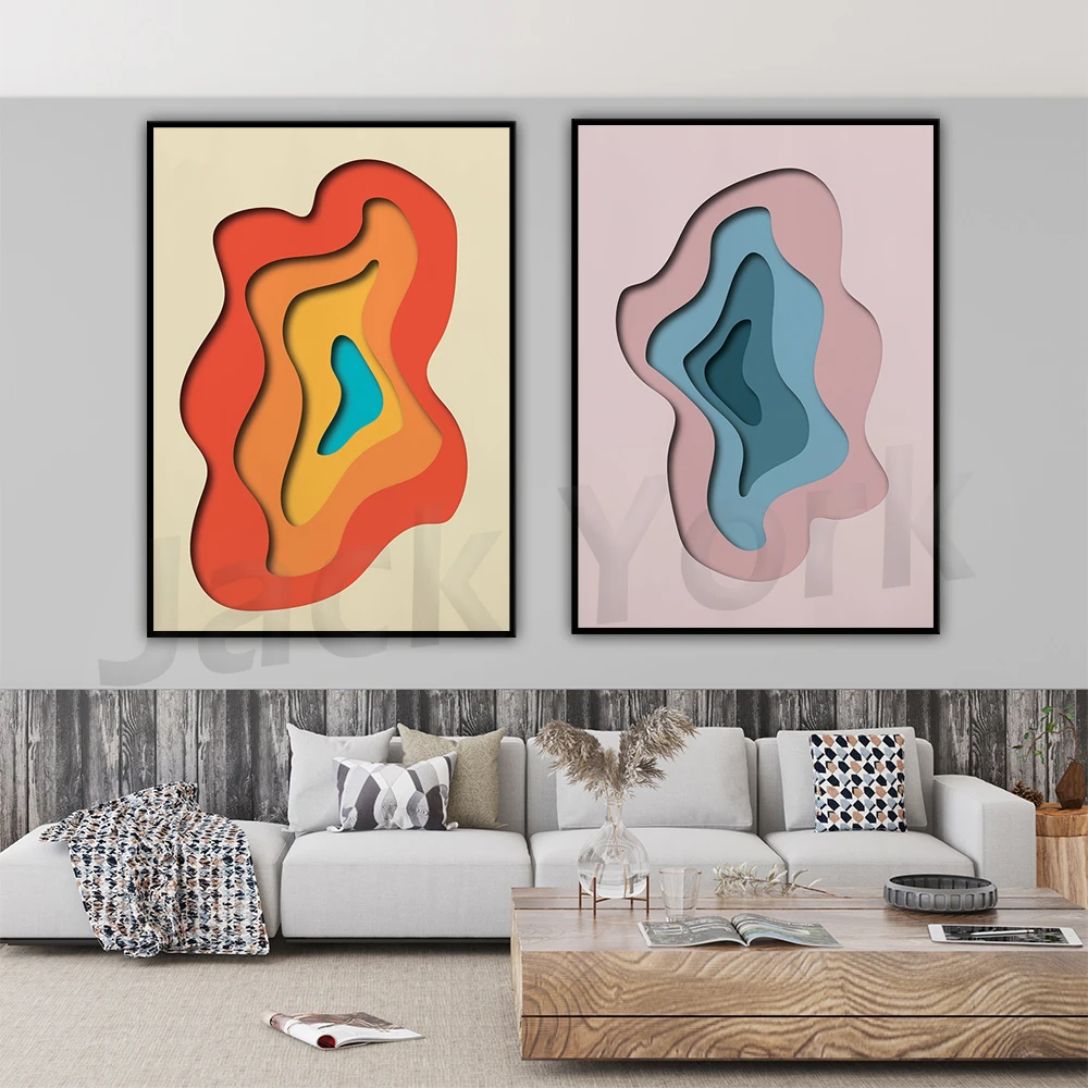 

Paper Cut Out Effect, Boho Home decor, Home Deco accessories, Digital Print