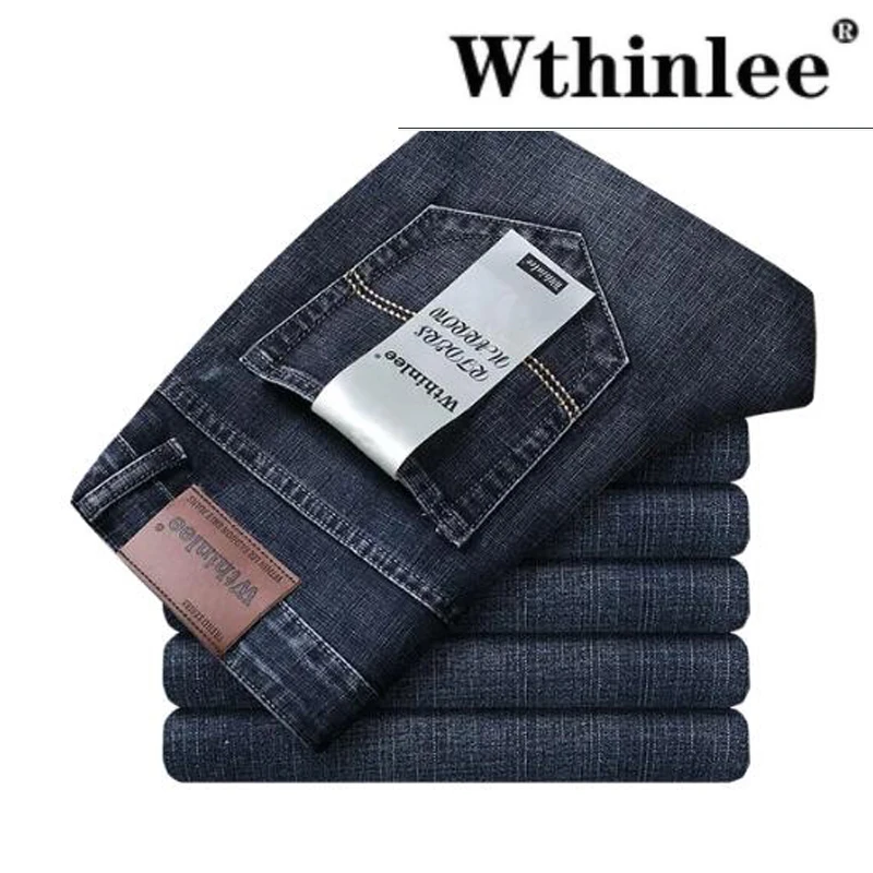 Men denim pants,denim trousers,men trousers Classical Jean Straight Leg Male Casual Plus Size 30-40 Cotton Denim