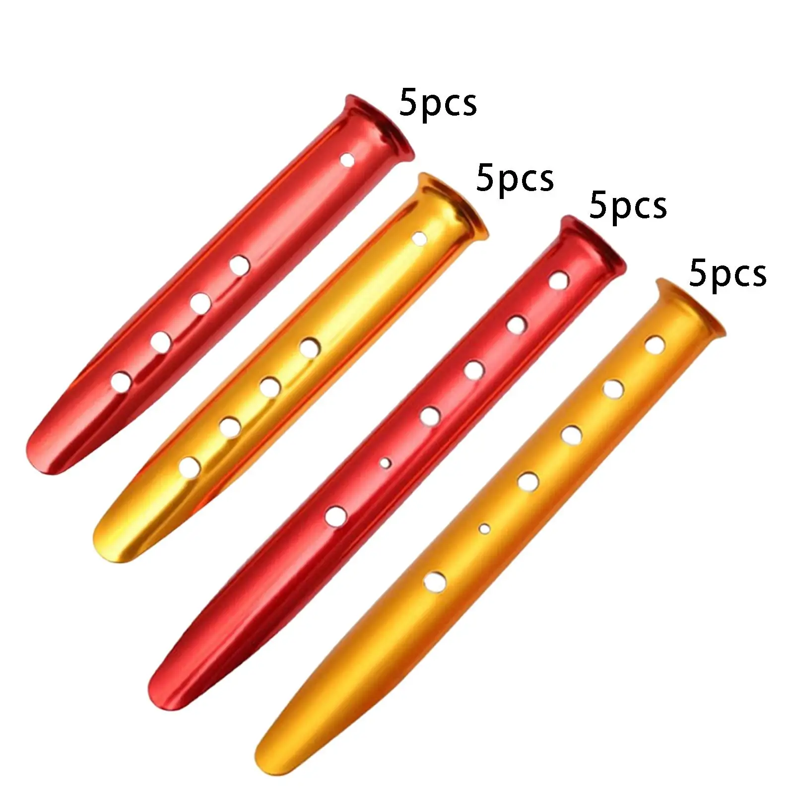 

5x Lightweight Tent Stakes Pegs Ground Nails Anchor Snow Sand U Shaped Aluminum Alloy for Camping Tarp Backpacking Canopy Garden