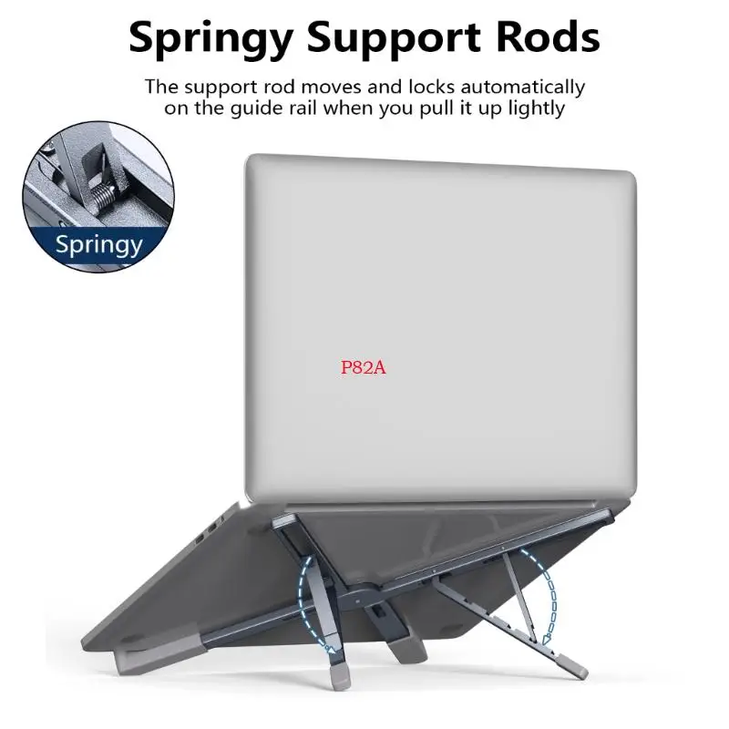 P82A Portables Heat Dissipation Adjustable Laptops Stand Holder for Laptops ＆ Tablets