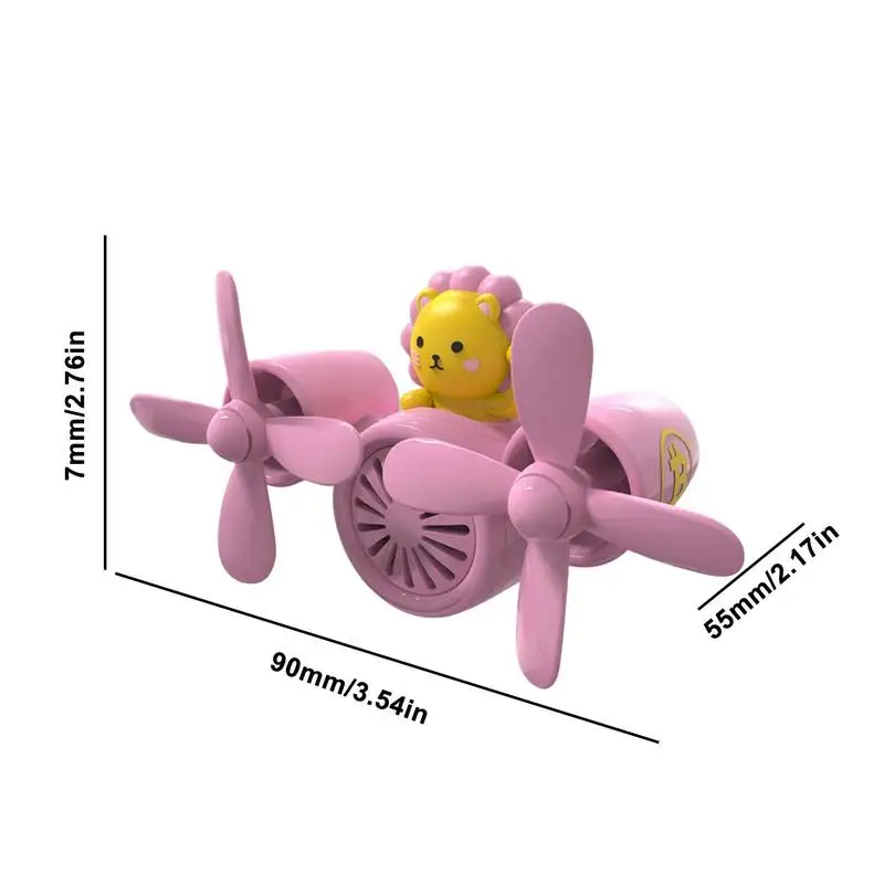 Car Air Fresheners Auto Air Outlet Vent Aromatherapy Ornament Cute Animal Pilot Car Diffuser Rotating Propeller Auto Interior