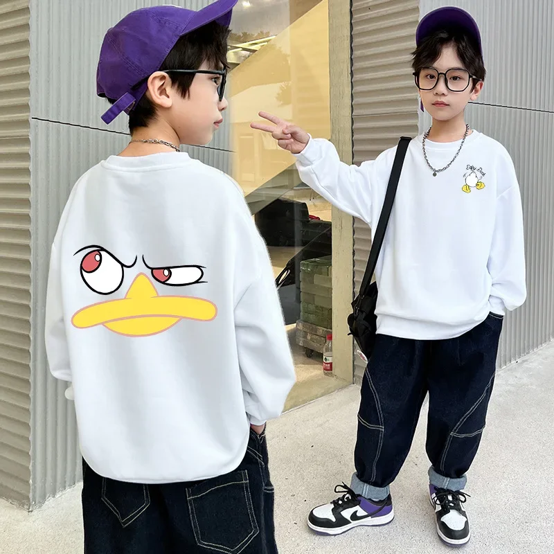 thumbnail image 1 of Sudadera de primavera y otoño para niños, Top informal con cuello redondo para niños de mediados a grandes, camiseta de manga larga a la moda 2024, 1 of 4