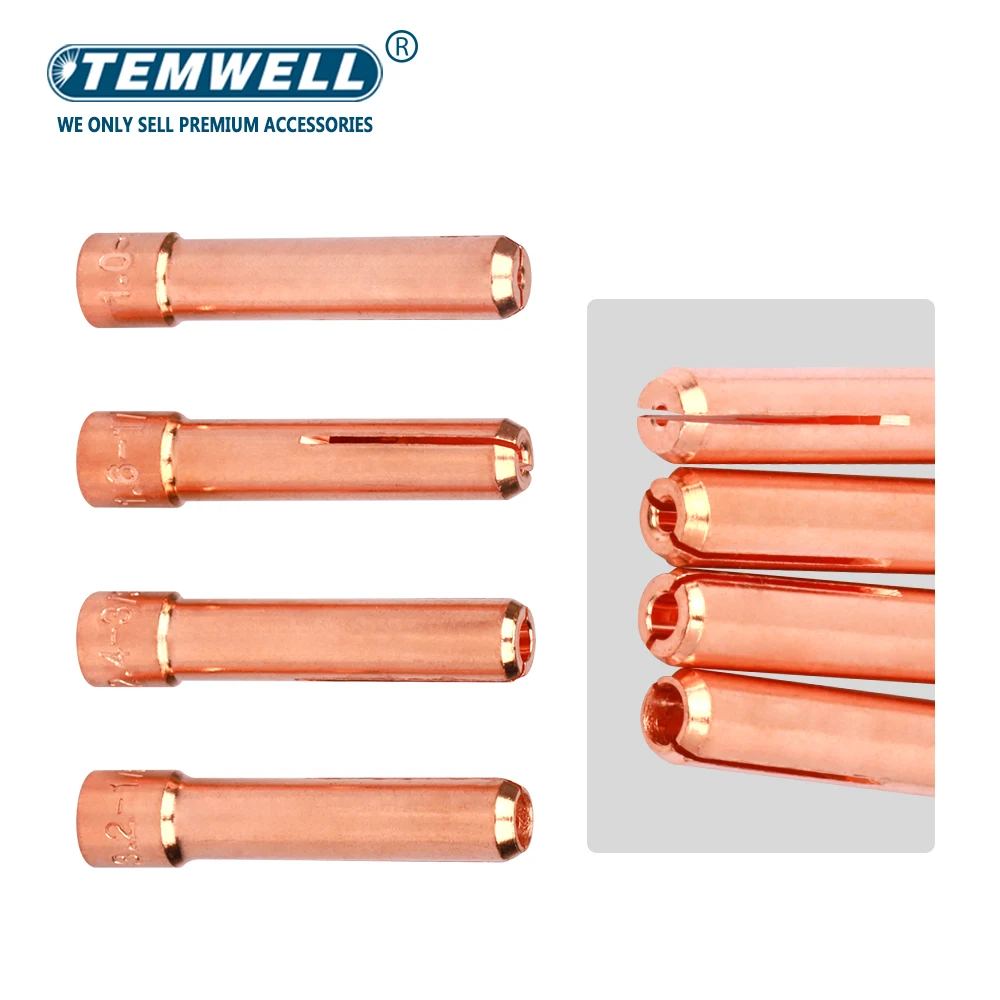 10PCS Collet 10N22 10N23 10N24 10N25 /1.0mm /1.6mm /2.4mm /3.2mm fit TIG Welding