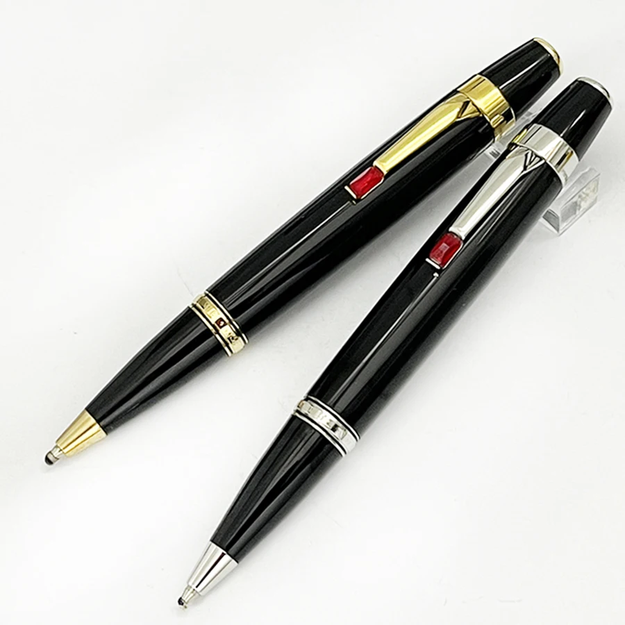 MB MINI Bohemia Luxury Ball Pens With Diamond Clip Random Stone Color Writing Gift With 2 Refills Stationery Office Supplies