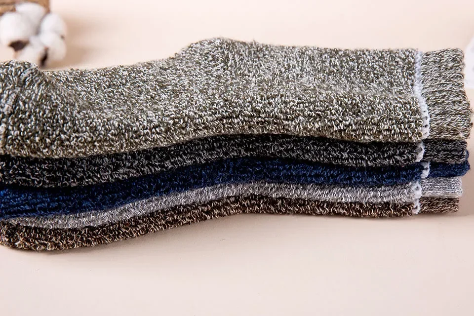 Mens Winter Merino Wool Socks - Thick Warm Cashmere 3 Pair Set