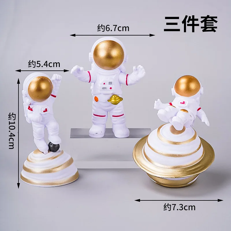 宇宙飛行士のケーキトッパー、外側の空間、誕生日の装飾、月、赤ちゃん