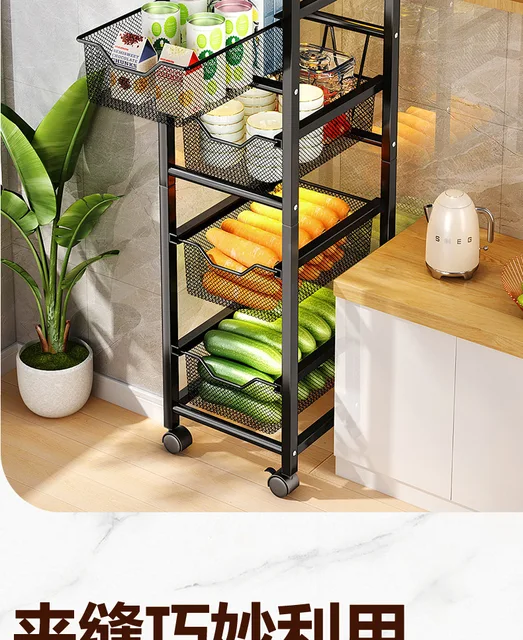 Nivel 5 Piso multifunción Carro Cocina Carrito estantes para hortalizas y  frutas verduras Cocina Rack Storage - China Rack de verduras Cocina  Almacenamiento, estanterías para hortalizas y frutas