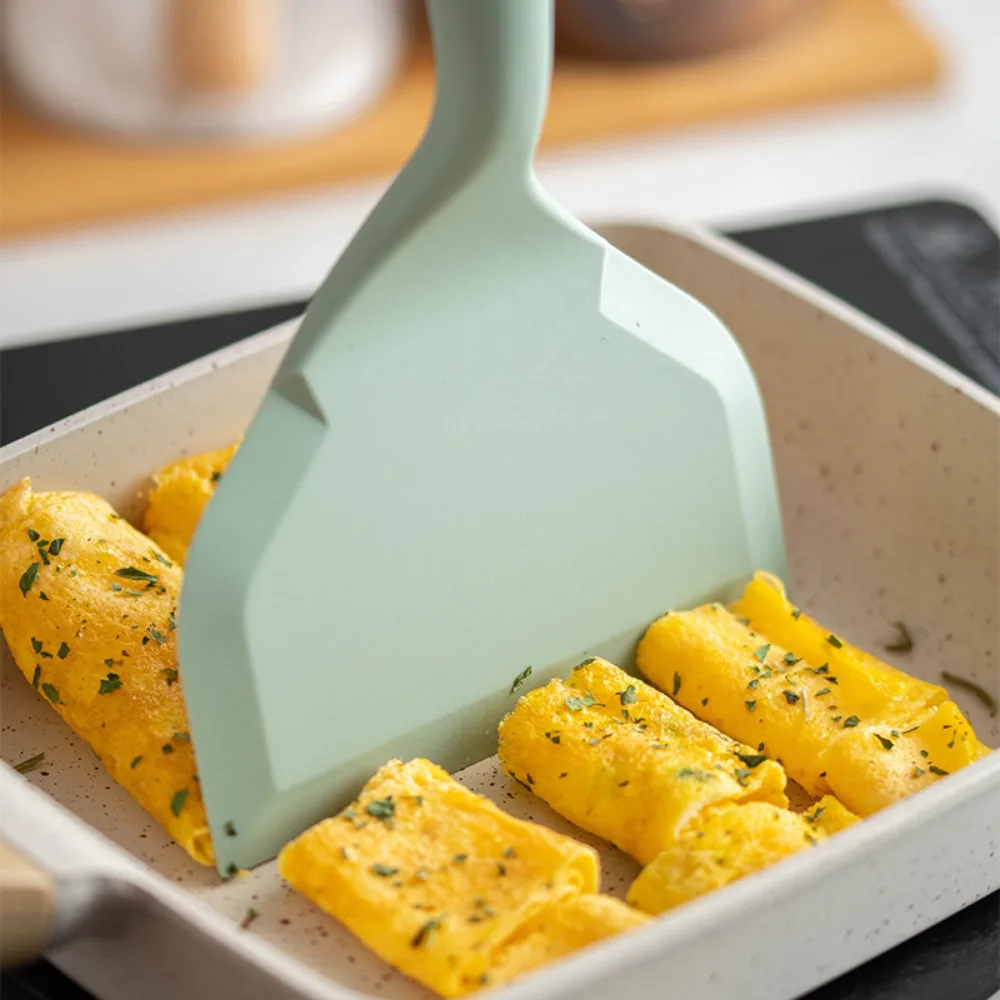 Silicone Spatula Cooking Utensils Beef Meat Egg Kitchen Scraper Wide Pizza Cooking Tools Shovel Tamagoyaki Spatula Kitchenware
