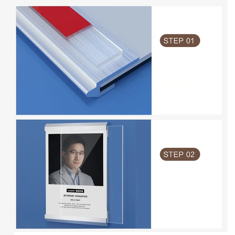 A4 210x297mm Wall Mount Magnetic Acrylic Poster Picture Photo Document Frame Menu Paper Holder Acrylic Sign Holder Display Board