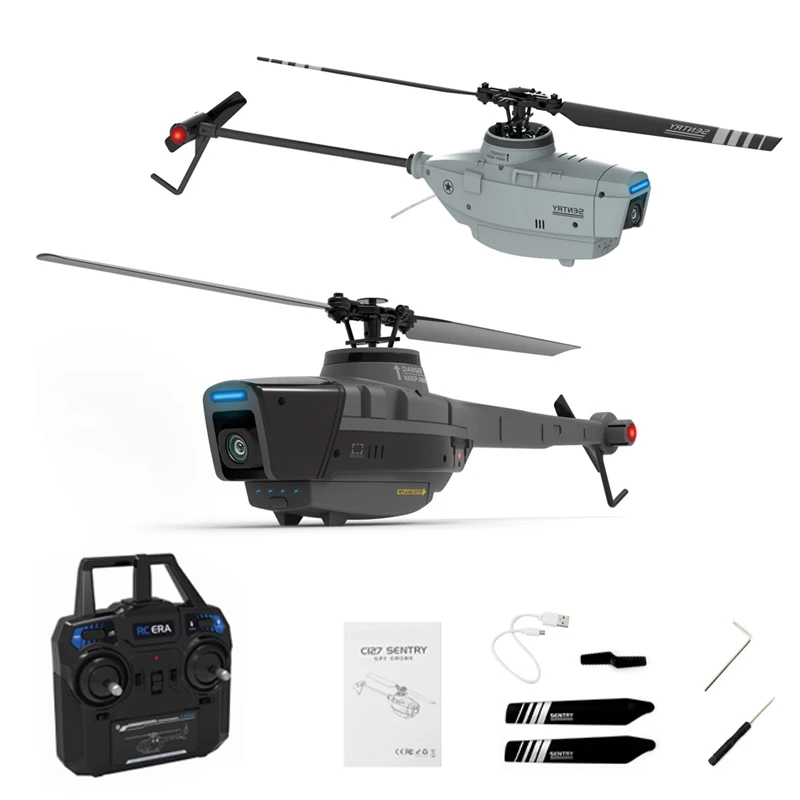 높이 C128 RC 드론 FPV 헬리콥터, 6 축 전자 자이로스코프, 기압, C127, 2.4G, 4CH, 720P 카메라