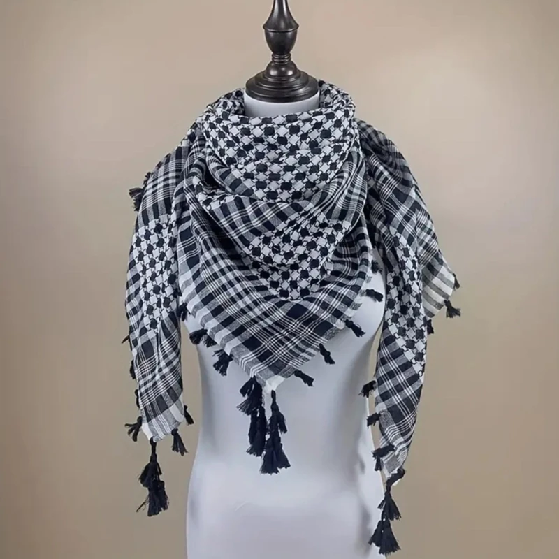 Shemagh Keffiyeh Hirbawi Arabische Sjaal Palestina Zwart op - België