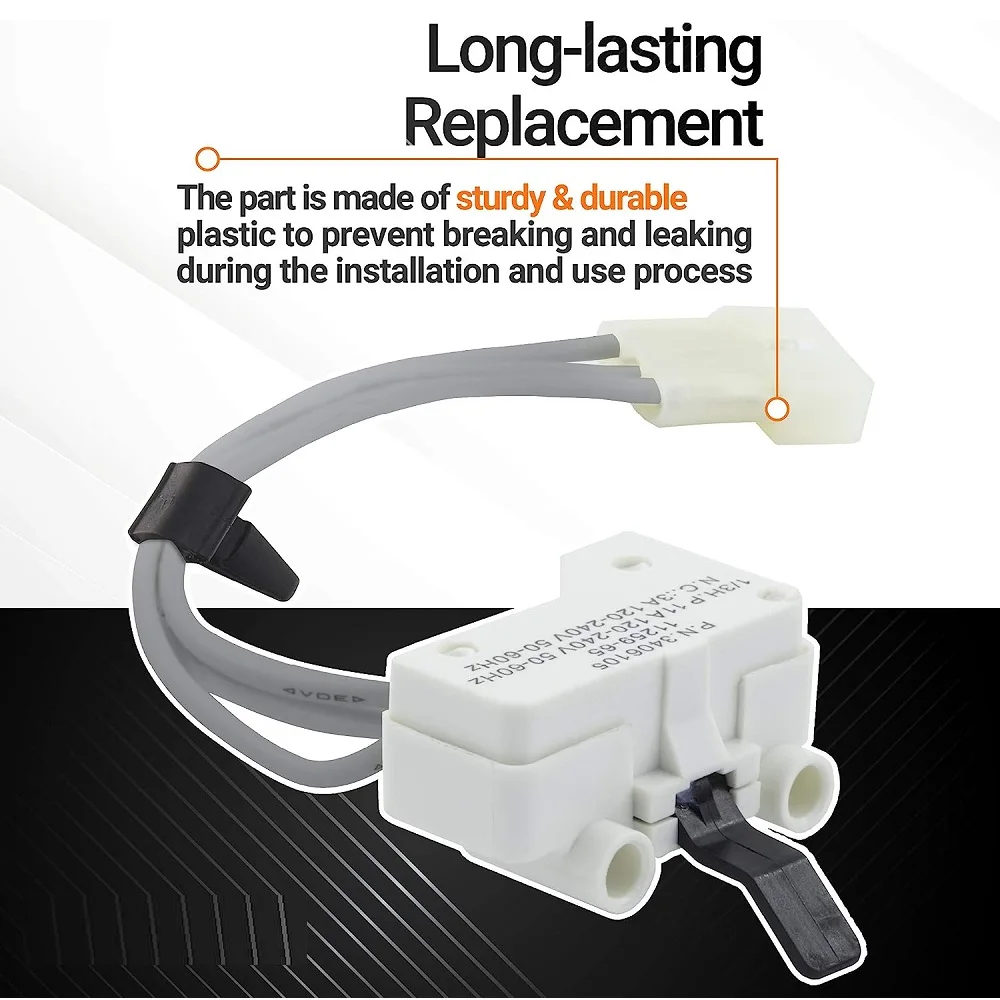 Dryer door switch 3406105 dryer door switch for Kenmore Whirlpool KitchenAid 3405104 3405105 3406104 WP3406105 AP6008560 PS11741700