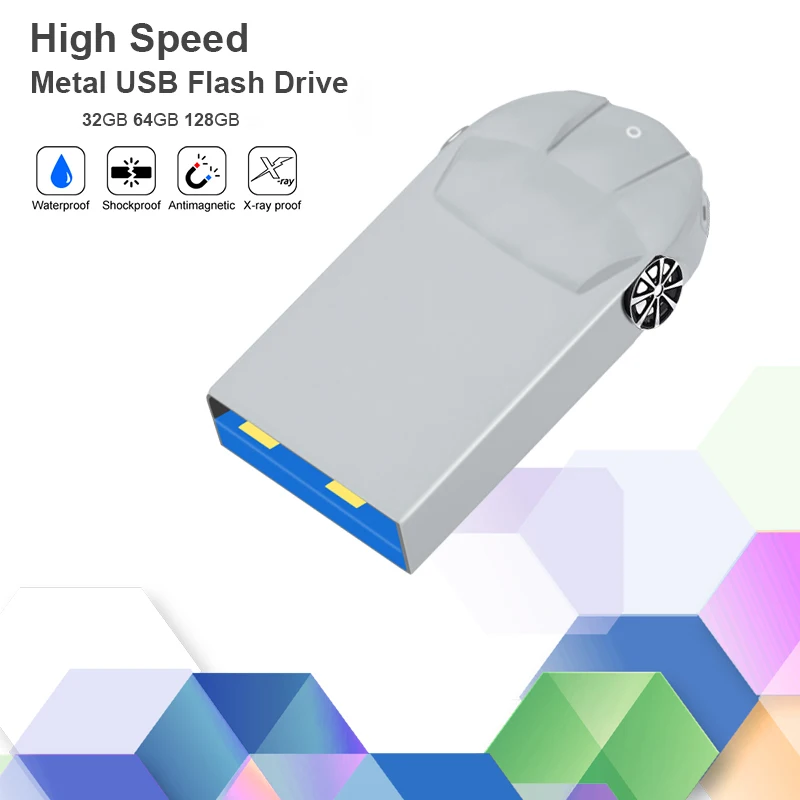 

2023 New High Speed Flash Drive Pendrive 128GB Waterproof Notebook Memory Stick 64GB 32GB USB2.0 Metal U Disk Storage