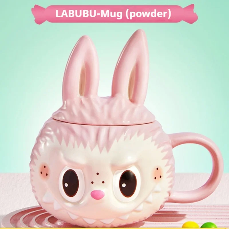 

Cartoon Pink Rabbit Ceramic Cup 3d Creative Labubu Mug Breadfast Milk Coffee Cup Office Home Drinkware Kids Gifts Birthday Gift