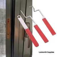 Outil de déverrouillage de fenêtres à battants Compact, ensemble de cueillette de serrures pratique et antidérapant, clés professionnelles d'ouverture de porte en acier inoxydable 1