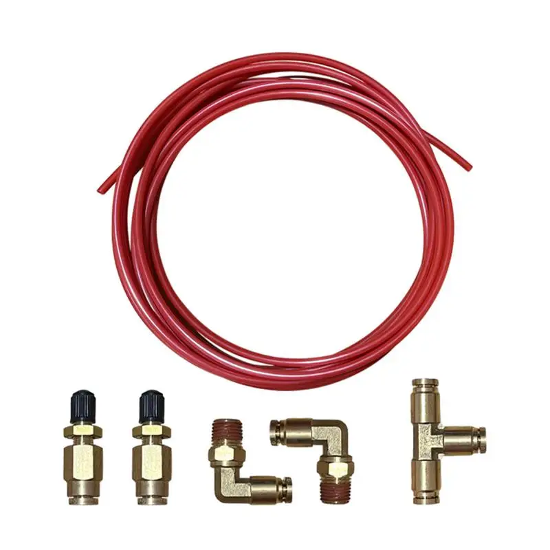 

Air Compressor Line Kit |ndustrial Fitting Pipe Kit 1 4 NPT Quick Connect Coupler, 20Ft Air Tube Kit Replacement Fitting, Hose