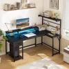 52" W Gaming Desk with Drawers Stable L Shaped Desk with 3 Power Outlets,USB Port & Type-C Port,L Shaped Gaming Desk 6