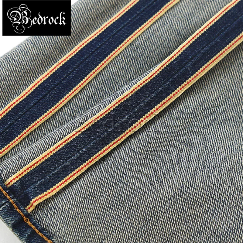 MBBCAR 11oz Baggy Jeans For Men High Waist Wide Leg Pants Indigo Antique Wash Cold Silk Selvedge Denim Vintage Paris Buckle 7504