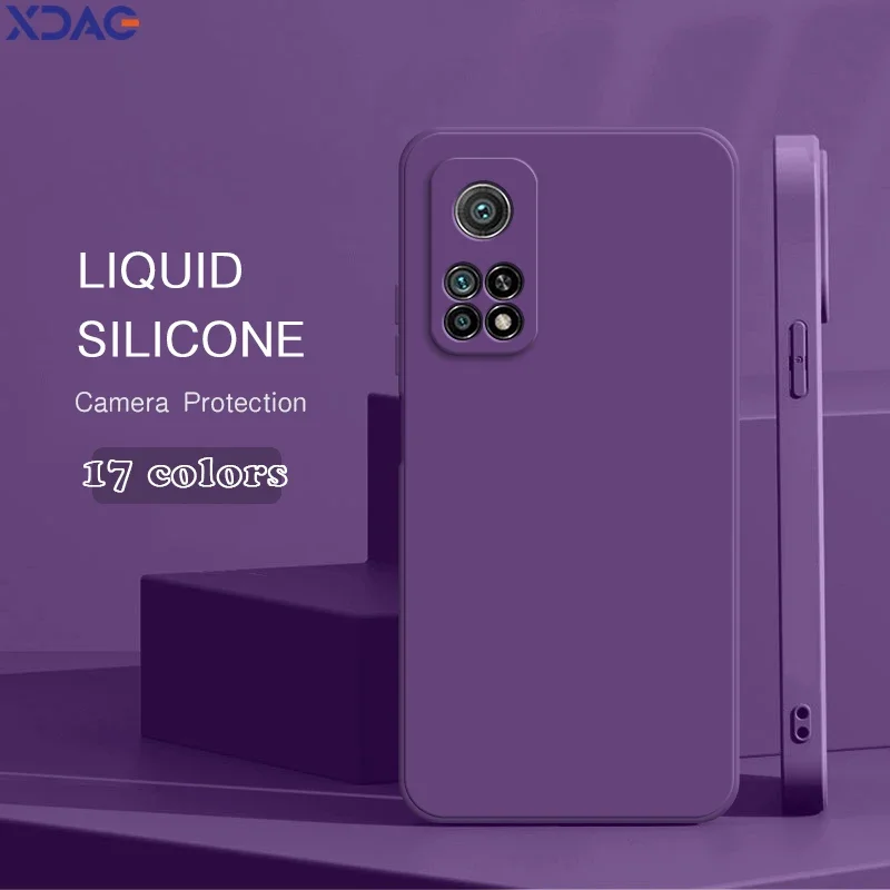 Luxury Liquid Silicone Soft Phone Case - Elegant Solid Color Back Cover