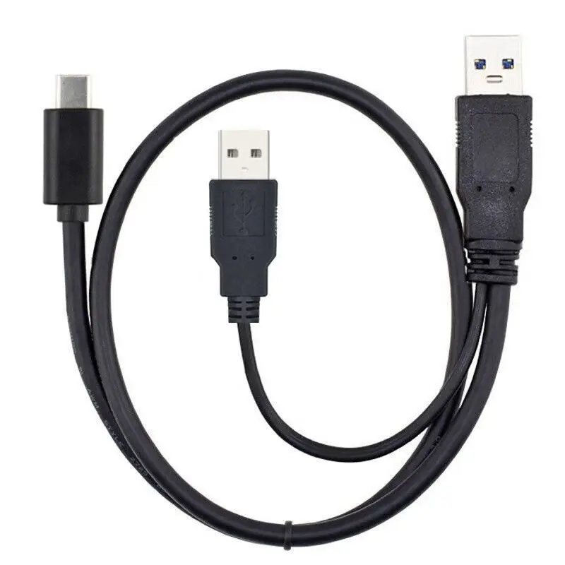 USB Type C Cable AM Male To Type-c Male Dual Y-shaped