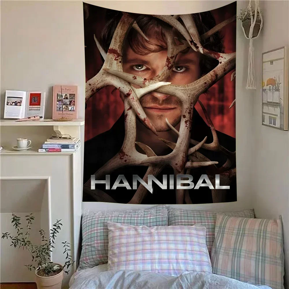 "Hannibal TV Series Hanging Tapestry for Home Decor, Unique Wall Blanket Art Decoration" Wall Tapestries Mandala Home Decor