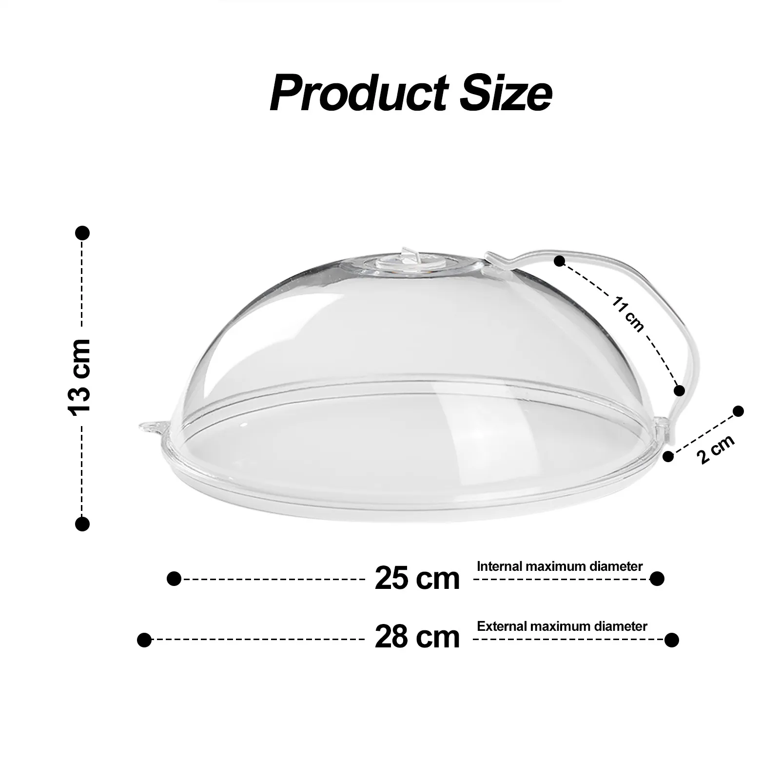 Covee Microwave Splatter Cover, Microwave Cover for Foods BPA-Free, Microwave Plate Cover Guard Lid with Handle, Hanging Hole and A