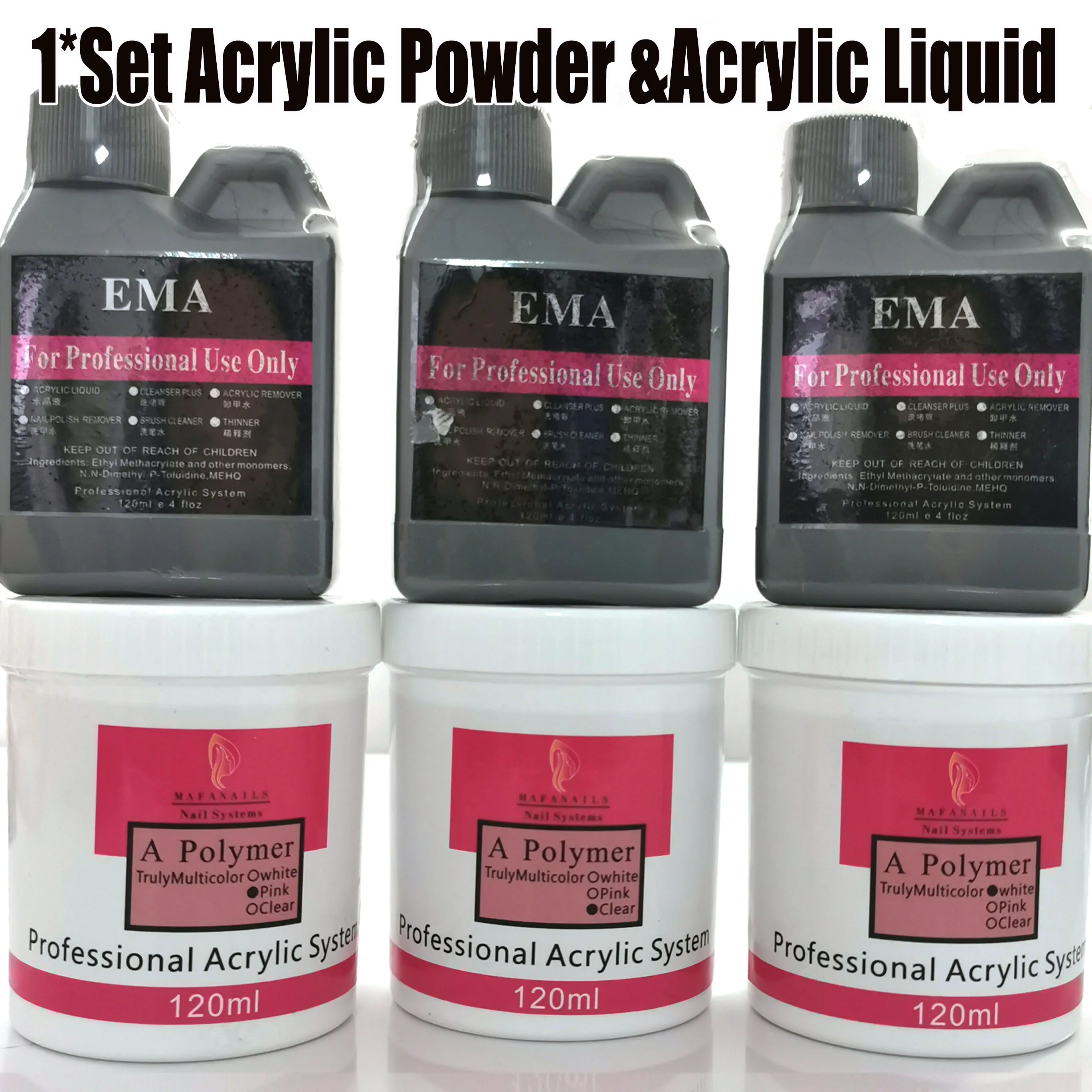 2Pcs/kit 120ml Acrylic Liquid + 120ml Acrylic Powder Set Pofession Extension Nail Powder DIY Monomer Manicure Tools 2# nail powder,manicure tools,nail acrylic liquid,acrylic nail powder,nail kit,nail tools