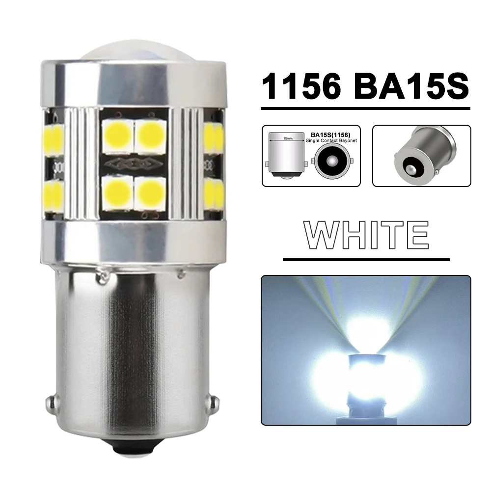 Enhanced LED Tail, Brake, and Turn Signal Light Bulbs - White, Yellow, Red, CANBUS-Compatible (2/4 Pack)