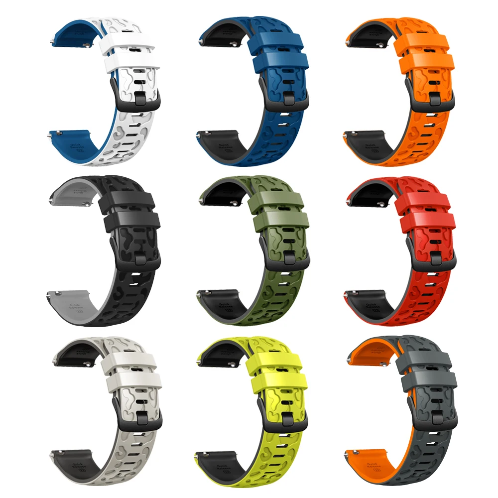 Silicone Sport Wristband – 22mm Smartwatch Strap