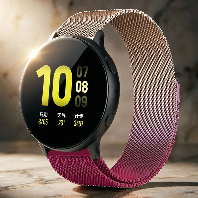 Universal 20mm/22mm Magnetic Smartwatch Bracelet Strap - Sleek Design