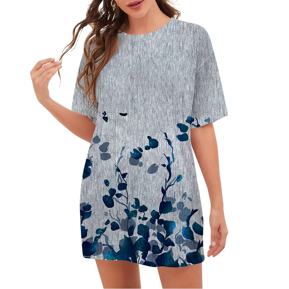 

CLOOCL New Fashion Women T-shirt Simple Retro Pattern 3D Printed Short Sleeve Long Loose Tee Shirt Casual Style Summer Tops